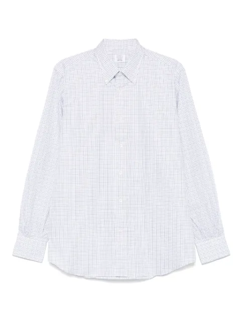 Mazzarelli windowpane- print shirt White B129S8204518