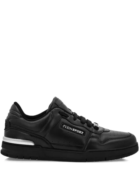 Plein Sport Tiger.X logo-plaque leather sneakers Black FAESUSC0794SLE004N