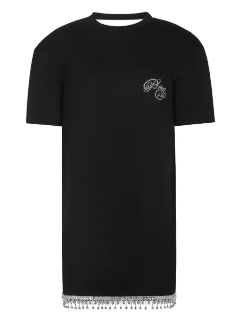 Philipp Plein Signature T-shirt dress Black FAECWTG0645PJY002N