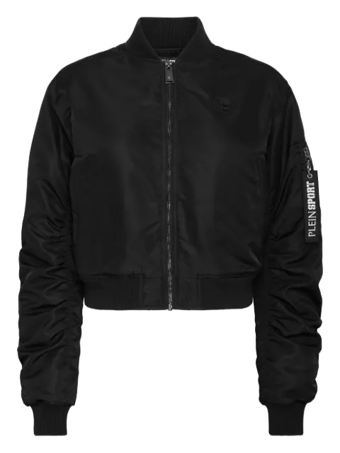 Plein Sport icon-detail zip-up bomber jacket Black FAECWRB1529SNY003N
