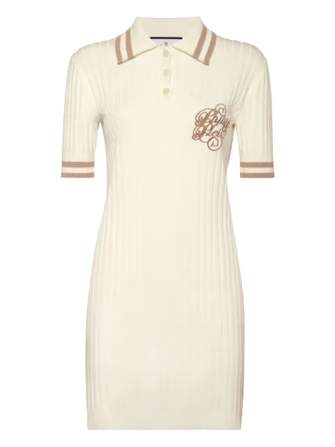 Philipp Plein knitted polo dress White FAECWKG0428PTE003N