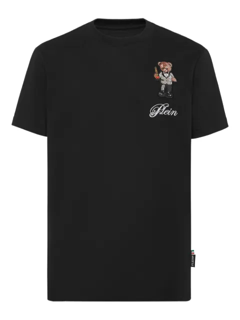 Philipp Plein heavy cotton T-shirt Teddy Bear Black FAECMTK8588PJY002N