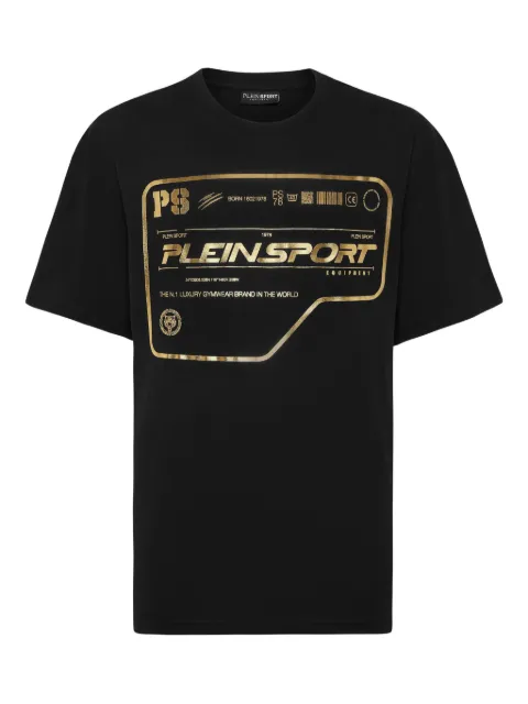 Plein Sport gold-logo cotton T-shirt Black FAECMTK8373STE001N