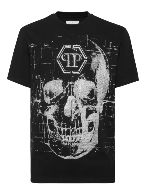 Philipp Plein skull-embellished T-shirt Black FAECMTK8439PJY002N