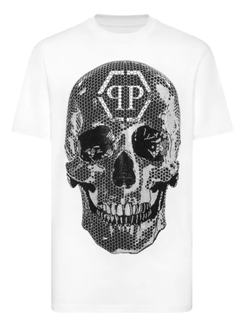 Philipp Plein skull-print T-shirt White FAECMTK8440PJY002N