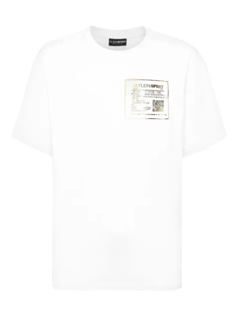Plein Sport gold-logo cotton T-shirt White FAECMTK8362STE001N
