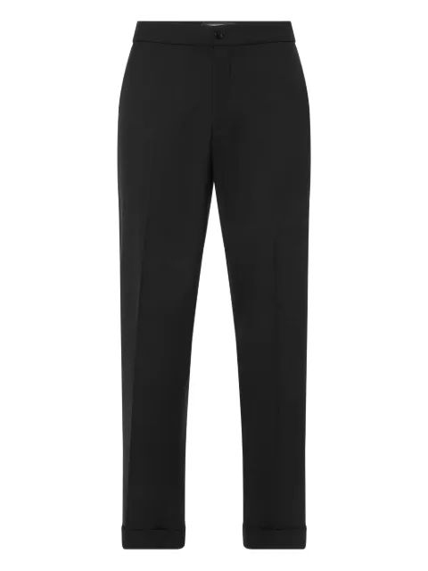 Philipp Plein pressed-crease trousers Black FAECMRT1562PTE076N