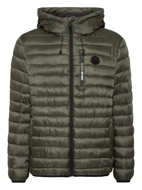 Plein Sport quilted hooded jacket Green FAECMRB2918STE003N