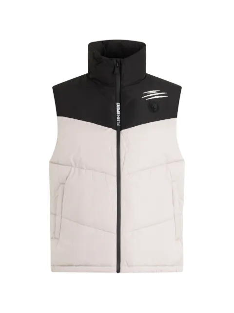 Plein Sport zip-up gilet Neutrals FAECMRC0225STE003N