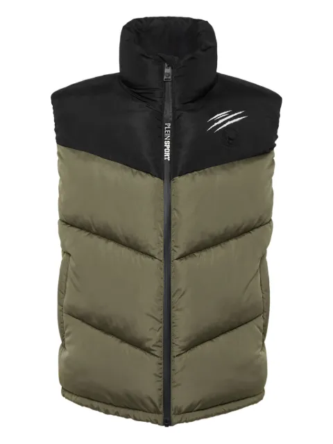 Plein Sport claw-print quilted gilet Green FAECMRC0225STE003N