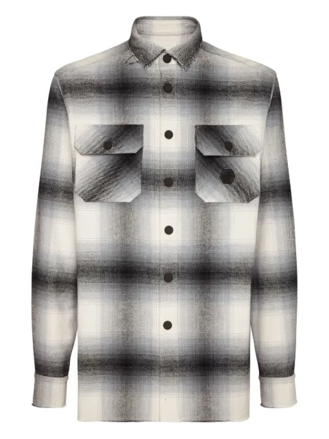 Philipp Plein plaid overshirt Neutrals FAECMRP2494PTE003N