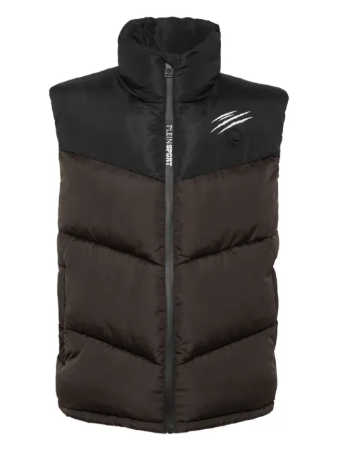Plein Sport claw-print quilted gilet Brown FAECMRC0225STE003N