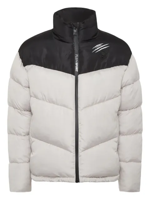 Plein Sport colour-block puffer jacket Neutrals FAECMRB2909STE003N