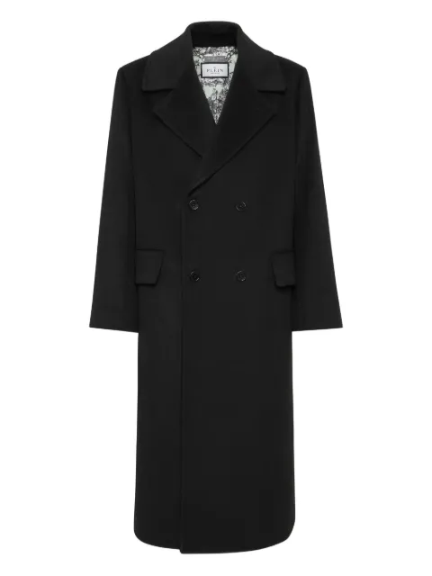 Philipp Plein double-breasted coat Black FAECMRA0614PTE003N
