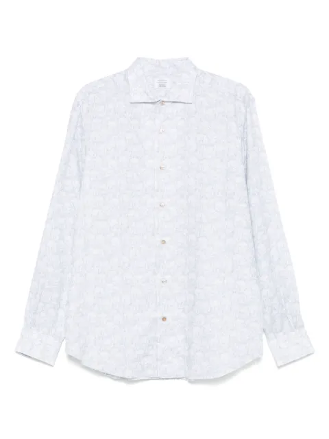 Mazzarelli floral-print shirt Blue B94W141641SLIM