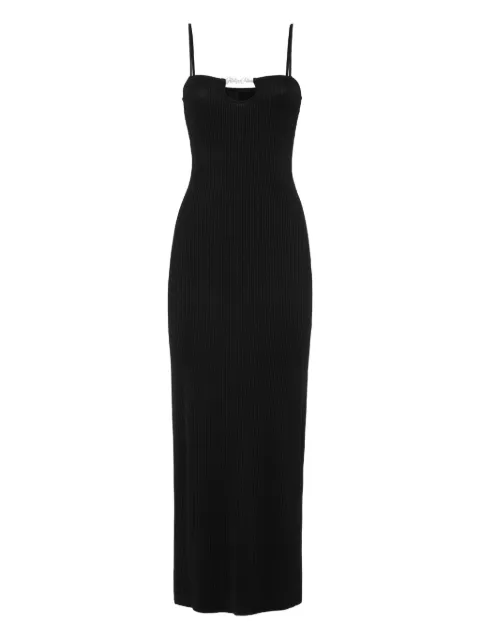 Philipp Plein logo-lettering midi dress Black FAECWRG3494PJY002N