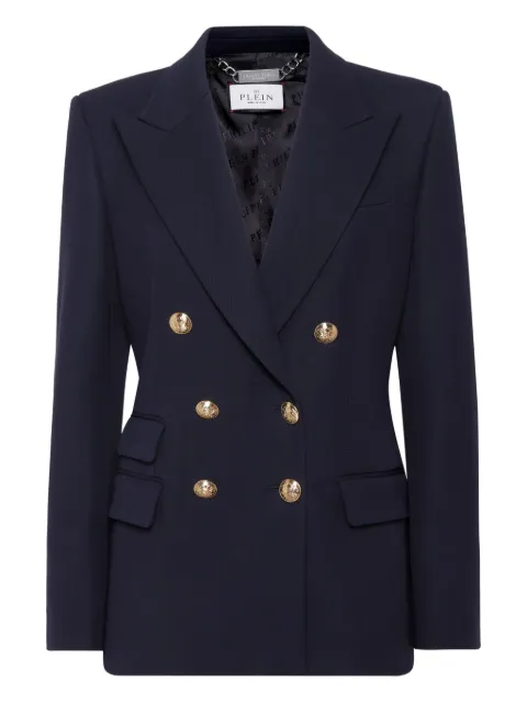 Philipp Plein marine fit double-breasted blazer Teddy Blue FAECWRF0755PTE003N