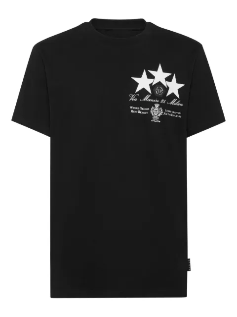 Philipp Plein star-print T-shirt Black FAECMTK8478PJY002N