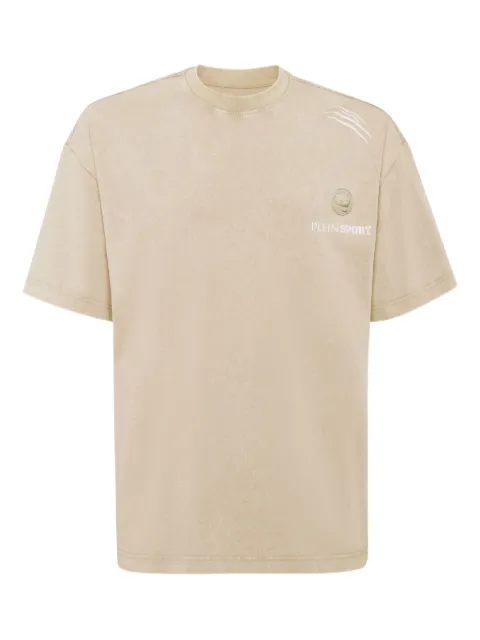 Plein Sport logo-patch T-shirt Neutrals FAECMTK8377STE001N