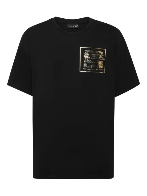 Plein Sport gold-detail cotton T-shirt Black FAECMTK8362STE001N