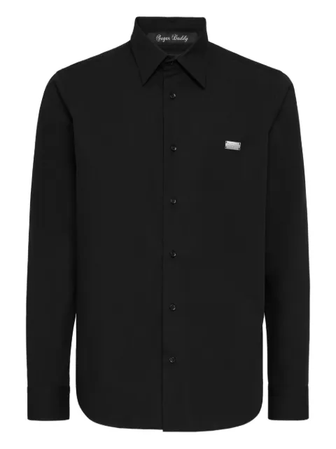 Philipp Plein sugar daddy cut shirt Teddy Waiter Black FAECMRP2507PTE004N