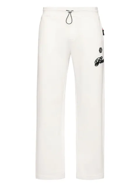 Philipp Plein cotton track pants White FAECMJT2673PTE003N
