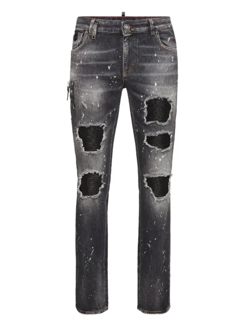 Philipp Plein 5-pocket rock star fit jeans Grey FAECMDT4141PDE004N