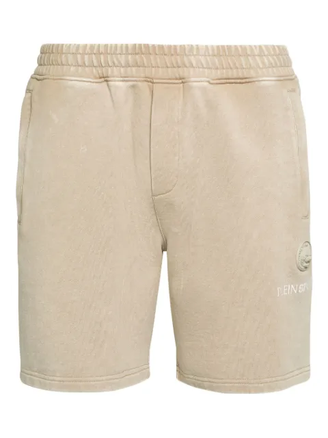Plein Sport logo-plaque track shorts Neutrals FAECMJT2648SJY001N