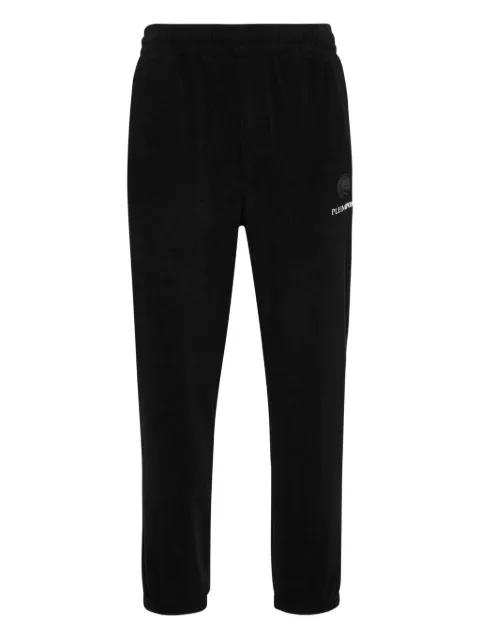 Plein Sport logo-embroidered fleece track pants Black FAECMJT2651SJY001N