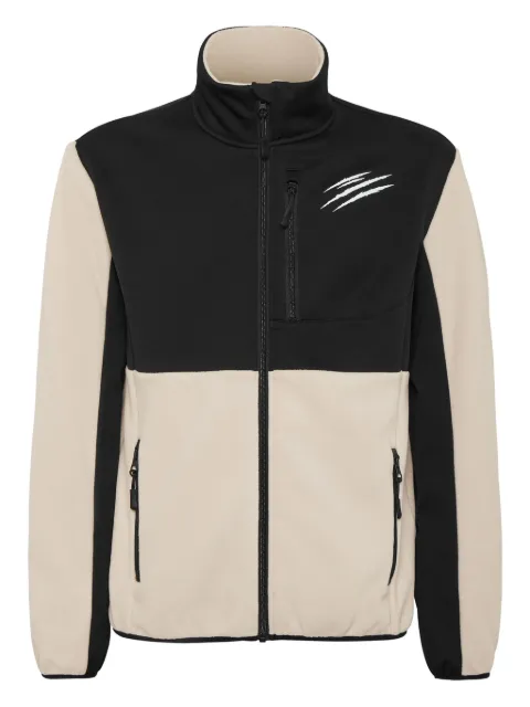 Plein Sport fleece front-zip jacket Neutrals FAECMJB3814STE003N