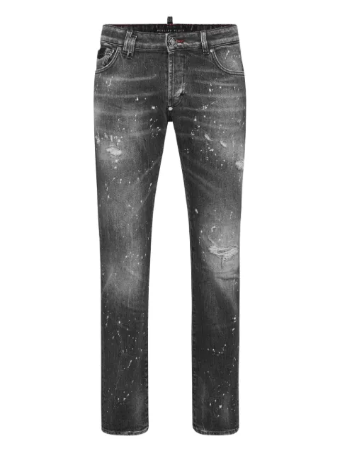 Philipp Plein 5-pocket super straight cut jeans PP Grey FAECMDT4138PDE004N