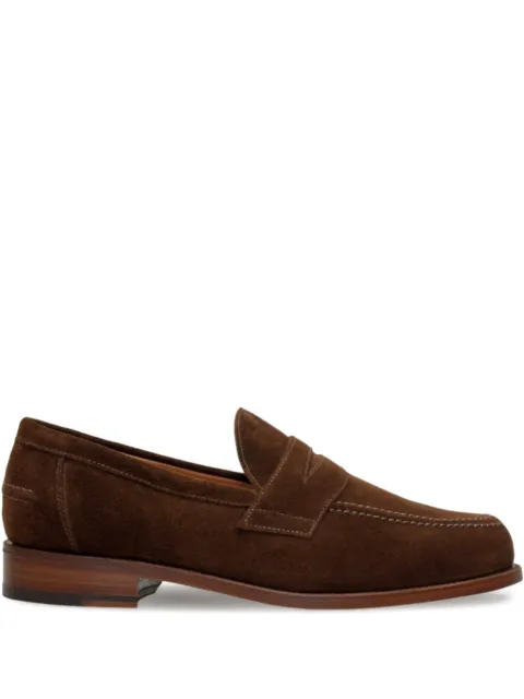 Sanders Aldwych suede penny loafers Brown 8128PSS