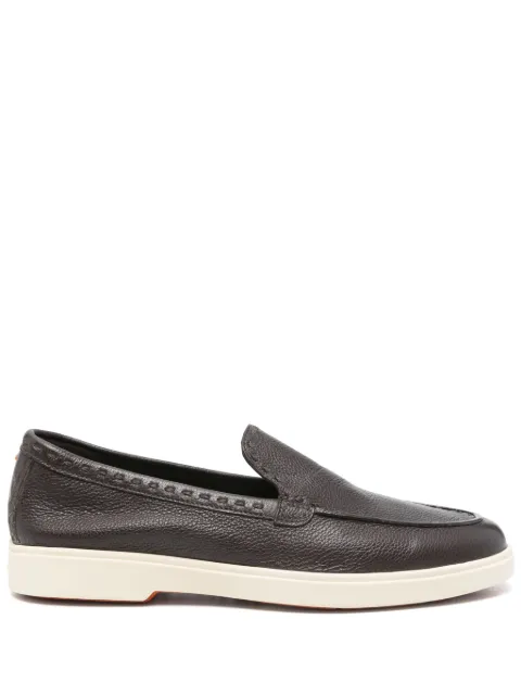 Santoni leather loafers Brown WUYA71436TISSWKAT50