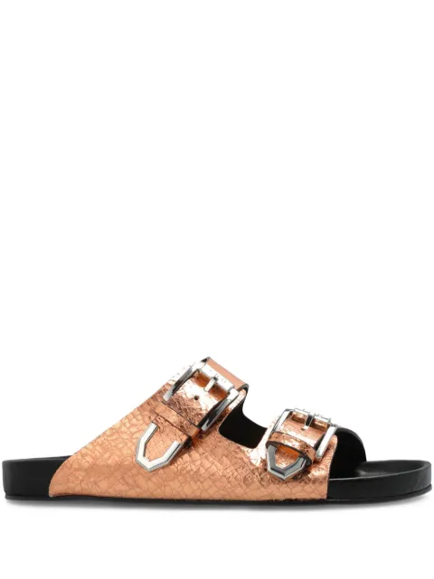 IRO leather slides Pink WM42BILLIE