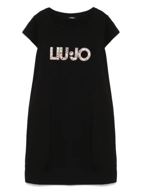 LIU JO logo-embellished mini dress Black VA5194JS003