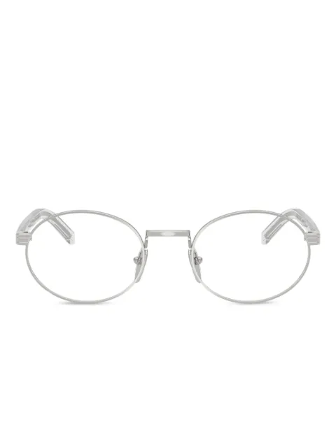 Prada Eyewear PRB55V oval-frame glasses Silver PRB55V
