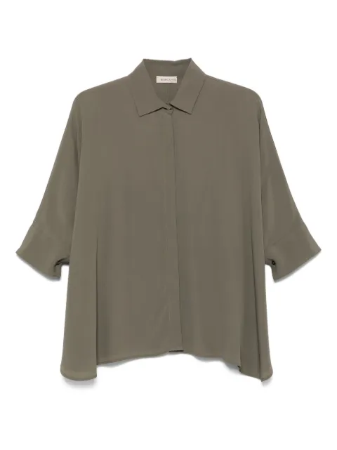 Blanca Vita batwing-sleeves shirt Green COJY7504