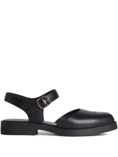 12 STOREEZ leather flat pumps Black 125487