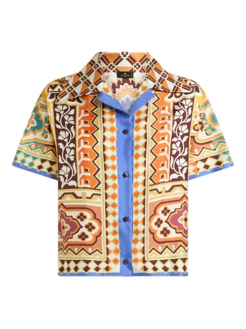 ETRO floral-print silk shirt Neutrals WRIA0059AKA16