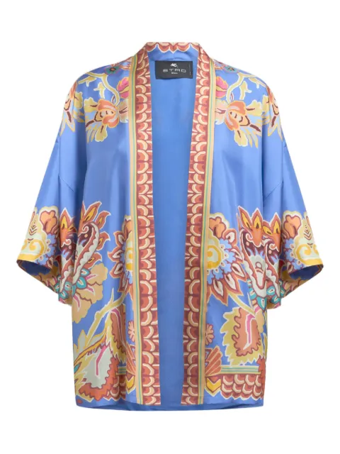 ETRO silk twill jacket Blue WRCA0025AKA25