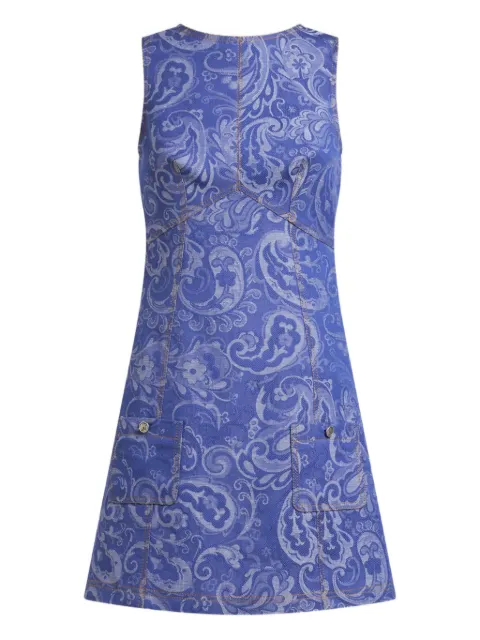 ETRO patterned-jacquard dress Blue WRND001099TJEF6