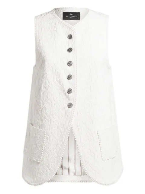 ETRO paisley-jacquard waistcoat White WRDA001799TUEM0