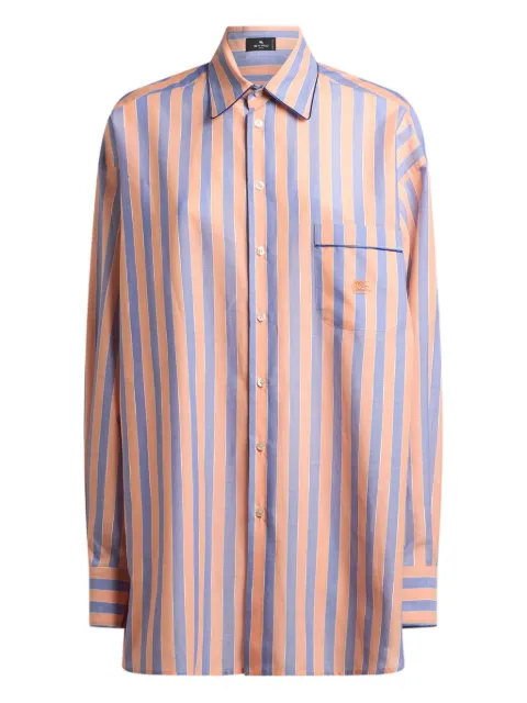 ETRO striped muslin shirt Orange WRIA002899TR577