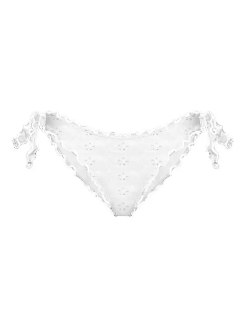 MC2 Saint Barth Moon embroidered bikini bottoms White MOO0001