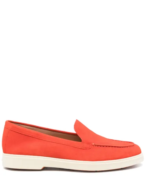 Santoni suede loafers Red WUYA58856TISNPYLA85