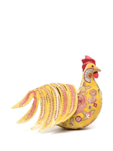 Anke Drechsel rooster big embroidered soft toy Yellow 1005002