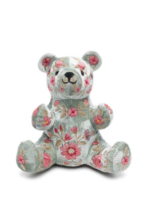 Anke Drechsel bear big embroidered soft toy Green 1006192