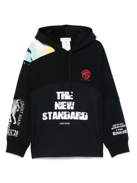 Marine Serre Upcycled graphic sweatshirts hoodie Black UST025AUJER0007BK99