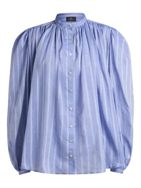 ETRO striped voile shirt Blue WRIA004899TR581