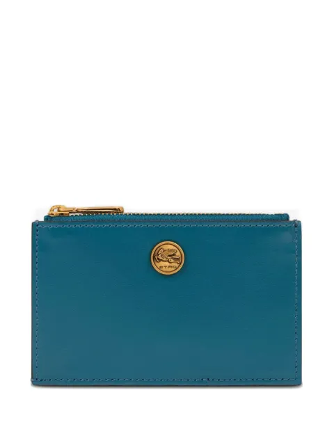 ETRO Pegaso-plaque cardholder Blue WP2E0002AP287